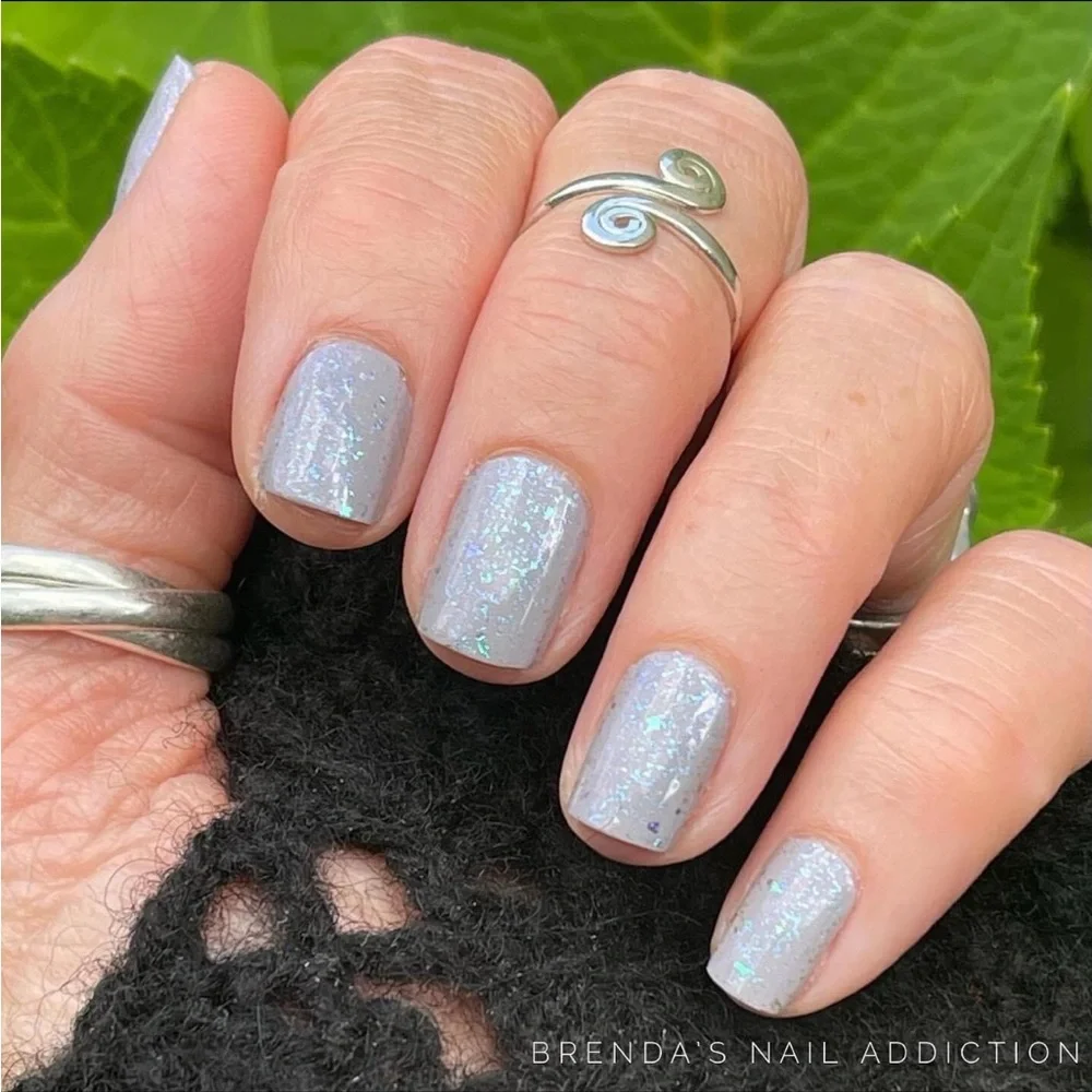 *Retired* Color Street: Into the Crystal Ball | Gray Silver Blue Glitter Fall